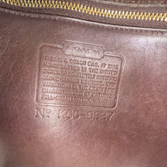 VTG COACH #9927 Willis Top Handle Satchel Leather Bag Mahogany Brown 2000 Y2K - Picture 8 of 11